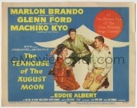 4s448 TEAHOUSE OF THE AUGUST MOON TC '56 art of Asian Marlon Brando, Glenn Ford & Machiko Kyo!