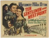 4s449 TEN GENTLEMEN FROM WEST POINT TC '42 Maureen O'Hara, Montgomery, Sutton, military cadets!