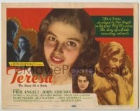 4s451 TERESA TC '51 young sexy Pier Angeli, story of a bride, directed by Fred Zinnemann!