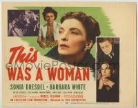 4s464 THIS WAS A WOMAN TC '48 Tim Whelan directed, Sonia Dresdel is a psycho killer!