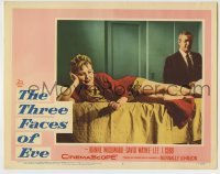 4s932 THREE FACES OF EVE LC #5 '57 Lee J. Cobb looks at sexy schizo Joanne Woodward on bed!