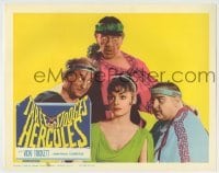 4s936 THREE STOOGES MEET HERCULES LC '61 Moe Howard, Larry Fine, Joe DeRita & sexy Vicki Trickett!