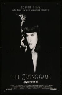 4z633 CRYING GAME 25x39 1sh '92 Neil Jordan classic, image of Miranda Richardson with smoking gun!