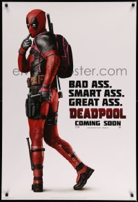 4z641 DEADPOOL style C int'l teaser DS 1sh '16 wacky Ryan Reynolds posing w/outrageous tagline!