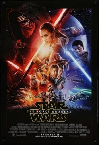 4z511 FORCE AWAKENS int'l advance DS 1sh '15 December style, Star Wars: Episode VII, cool montage!