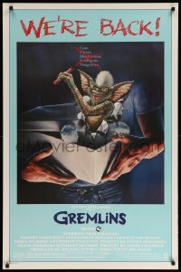 4z684 GREMLINS 1sh R85 cute, clever, mischievous, dangerous, Joe Dante Christmas horror comedy!