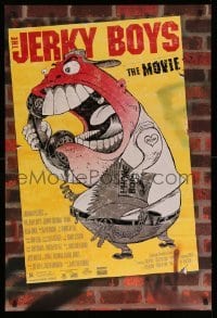 4z740 JERKY BOYS DS 1sh '95 James Melkonian directed, prank call comedy, wild artwork!