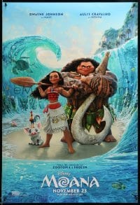 4z810 MOANA advance DS 1sh '16 Disney, Hawaii, Johnson, Tudyk, Auli'i Cravalho in the title role!