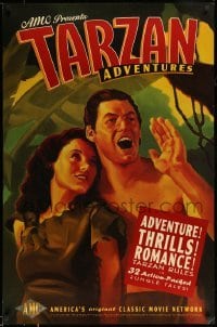 4z221 TARZAN ADVENTURES tv poster '97 great artwork of Johnny Weissmuller & Maureen O'Sullivan!