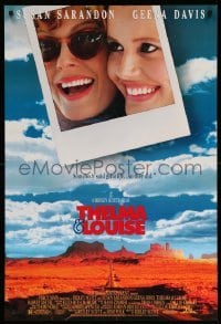 4z947 THELMA & LOUISE 1sh '91 Susan Sarandon, Geena Davis, Ridley Scott feminist classic!