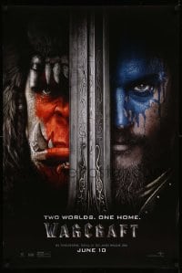 4z985 WARCRAFT teaser DS 1sh '16 Travis Fimmel, Clancy Brown, two worlds, one home!