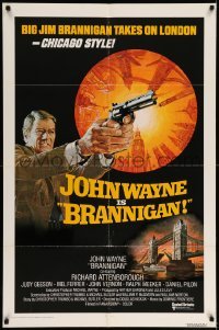 5f226 BRANNIGAN int'l 1sh '75 great different art of fighting John Wayne in England!