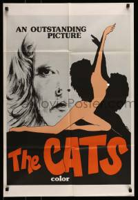 5f262 CATS 23x34 1sh '70s great sexy art and image, it's an outstanding picture!