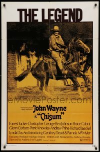 5f273 CHISUM 1sh '70 BIG John Wayne, the legend, the hero, the man, the winner, the western!