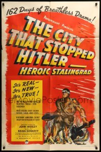 5f280 CITY THAT STOPPED HITLER style A 1sh '43 heroic Stalingrad, made when we loved the Russians!