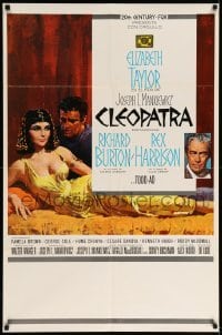 5f281 CLEOPATRA Spanish/US 1sh '63 Elizabeth Taylor, Burton, Harrison, Howard Terpning art!