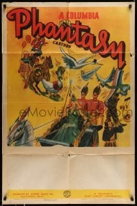 5f286 COLUMBIA PHANTASY CARTOON 1sh '39 Columbia, cool art of Mother Goose & other characters!