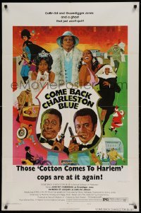 5f287 COME BACK CHARLESTON BLUE style B 1sh '72 Godfrey Cambridge, ghost starts a gang war!