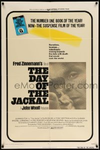 5f321 DAY OF THE JACKAL 1sh '73 Fred Zinnemann assassination classic, master killer Edward Fox!