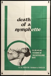 5f328 DEATH OF A NYMPHETTE 1sh '67 insatiable passions of uncontrollable hate, sexy image!