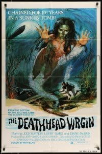 5f331 DEATHHEAD VIRGIN 1sh '74 art of sexy naked girl with monster head underwater by Chet Collom!