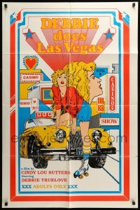 5f332 DEBBIE DOES LAS VEGAS 1sh '82 Ray Dennis Steckler, art of gambling casino & Debbie Truelove!