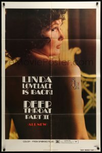 5f337 DEEP THROAT II 1sh '74 Linda Lovelace is back in Joseph Sarno sequel, Harry Reems!