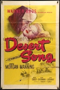 5f342 DESERT SONG 1sh '44 Oscar Hammerstein II musical, Dennis Morgan, sexy Irene Manning!