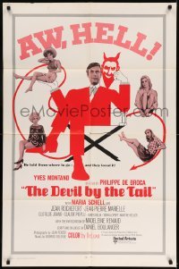 5f349 DEVIL BY THE TAIL int'l 1sh '69 Le Diable par la Queue, Yves Montand, Maria Schell