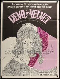 5f350 DEVIL IN VELVET 1sh '68 Edmund Nightwood, Bernard Gilmore, cool, detailed artwork!