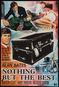 5f099 NOTHING BUT THE BEST English 1sh '64 Alan Bates, Denholm Elliot, Millicent Martin!