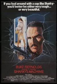 5f120 SHARKY'S MACHINE English 1sh '82 Burt Reynolds, sexy callgirl Rachel Ward in fur coat!