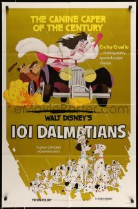 5f641 ONE HUNDRED & ONE DALMATIANS 1sh R79 most classic Walt Disney canine family cartoon!