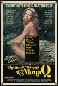 5f754 SECRET DREAMS OF MONA Q 1sh '77 image of sexy naked Monique Cardin in title role!