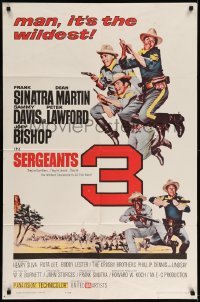 5f762 SERGEANTS 3 1sh '62 John Sturges, Frank Sinatra, Rat Pack parody of Gunga Din!