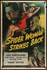 5f833 SPIDER WOMAN STRIKES BACK 1sh '46 art of sexy Gale Sondergaard & creepy Rondo Hatton!