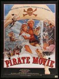 5k860 PIRATE MOVIE French 1p '82 great art of sexy Kristy McNichol & Christopher Atkins!