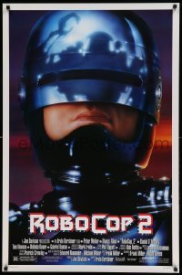 5r720 ROBOCOP 2 1sh '90 cyborg policeman Peter Weller, sci-fi sequel!