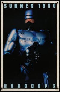 5r721 ROBOCOP 2 teaser DS 1sh '90 Summer style, policeman Peter Weller, sci-fi sequel!