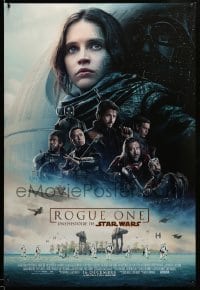 5r727 ROGUE ONE int'l French language advance DS 1sh '16 A Star Wars Story, Jones, top cast montage