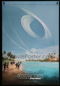 5r728 ROGUE ONE int'l French language teaser DS 1sh '16 Star Wars, image of Death Star and battle!