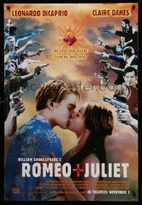 5r732 ROMEO & JULIET style A advance DS 1sh '96 Leonardo DiCaprio, Claire Danes, Baz Luhrmann!