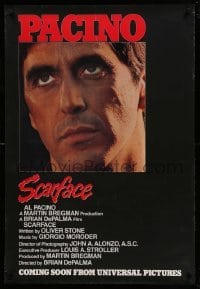 5r756 SCARFACE advance 1sh '83 Al Pacino as Tony Montana, Brian De Palma, Oliver Stone!