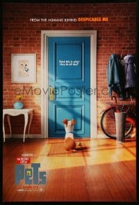 5r760 SECRET LIFE OF PETS advance DS 1sh '16 Summer style, dog sitting behind door with ball!