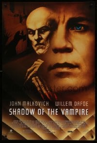 5r768 SHADOW OF THE VAMPIRE 1sh '00 art of John Malkovich as F.W. Murnau & Willem Dafoe!