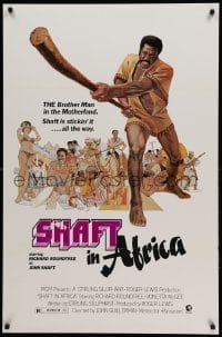 5r769 SHAFT IN AFRICA 1sh '73 art of Richard Roundtree stickin' it all the way in the Motherland!