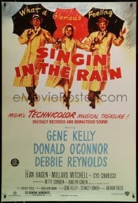 5r781 SINGIN' IN THE RAIN DS 1sh R00 Gene Kelly, Donald O'Connor, Debbie Reynolds, classic musical!