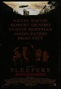 5r785 SLEEPERS advance DS 1sh '96 Robert De Niro, Dustin Hoffman, Jason Patric, Brad Pitt!