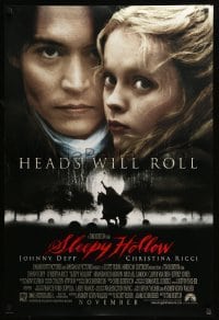 5r786 SLEEPY HOLLOW advance DS 1sh '99 November style, Tim Burton, Johnny Depp & Christina Ricci!