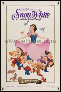 5r795 SNOW WHITE & THE SEVEN DWARFS foil 1sh R87 Walt Disney animated cartoon fantasy classic!